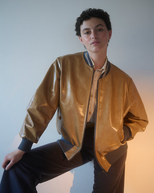 Gallery Leather Bomber Jacket